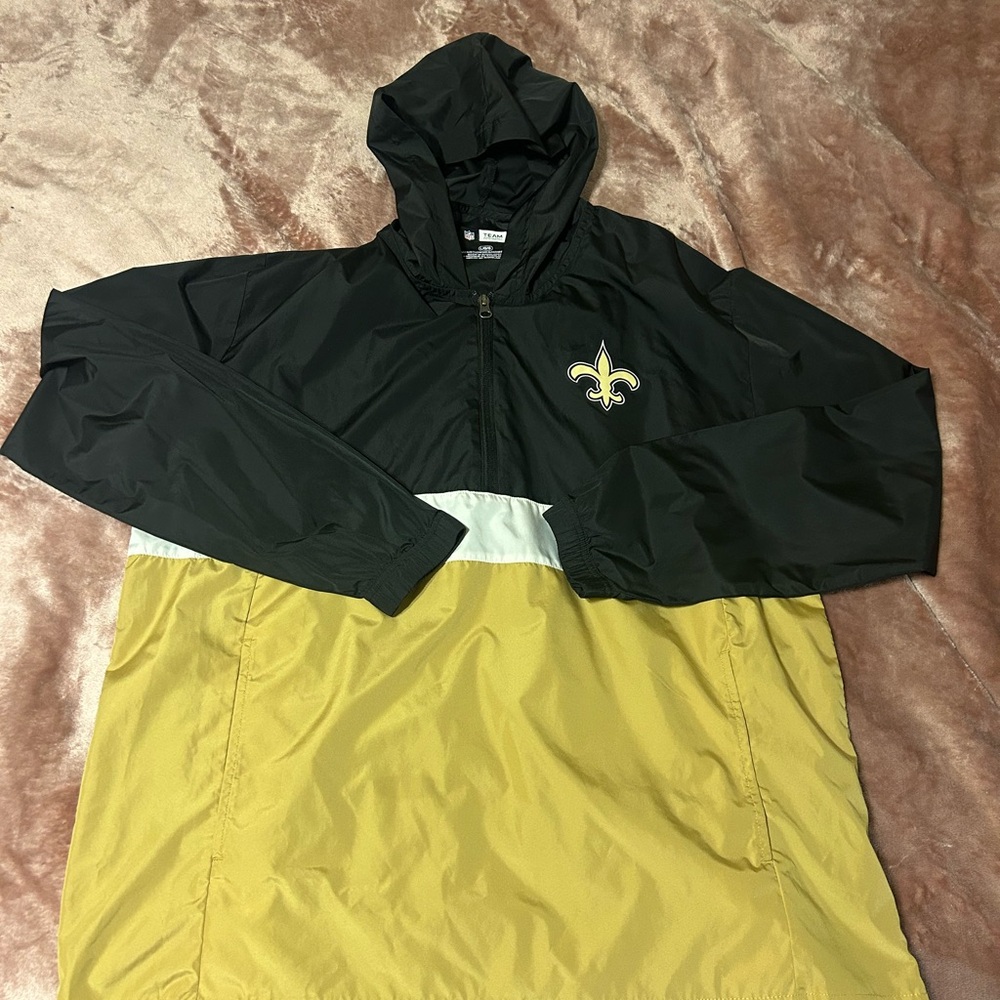 Black and Gold Hooded Jacket